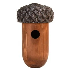 Nistkasten In Eichelform, Braun, Ca. 25 X 14 X 14 Cm