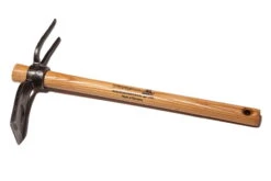 Krumpholz Gartenhäckchen Geschmiedet, Mit 2 Zinken, Rundem Auge Und Eschenstiel 40 Cm