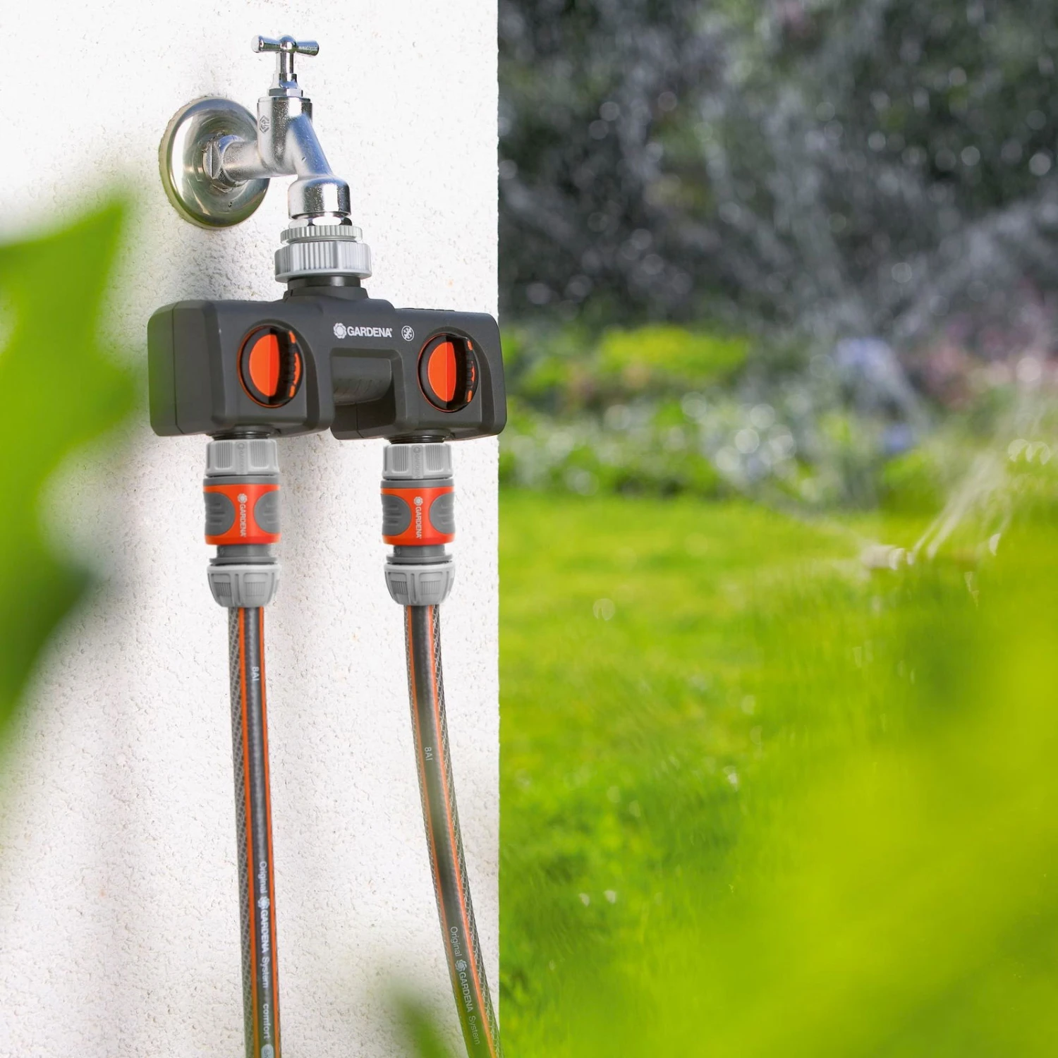 2-Wege-Verteiler, Für Gardena-Bewässerungscomputer, Wasserfluss Anpassbar – Bild 2