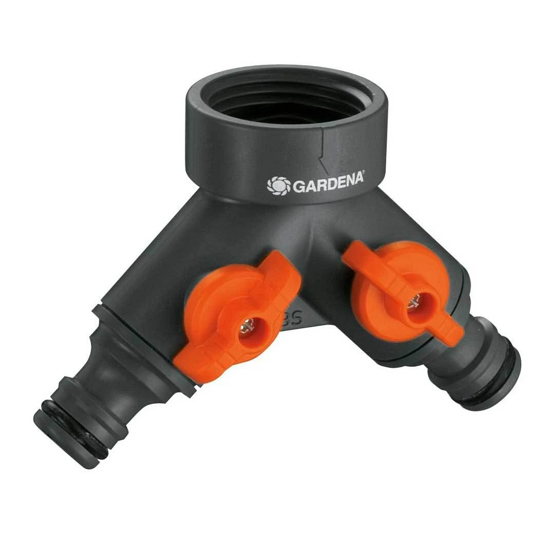 2-Wege-Wasserventil, Gardena, 1/2" - 5/8", 21 Mm Wasserhahn, Gewinde 26,5 Mm – Bild 2