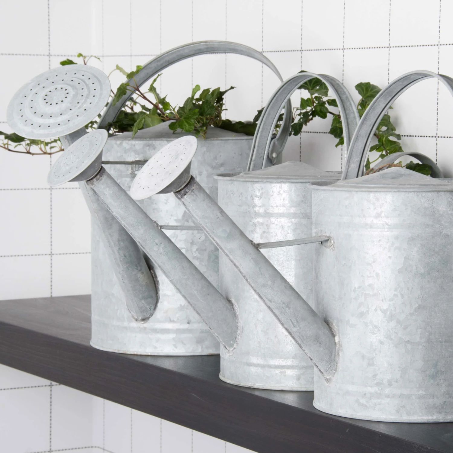 Altzink Gießkanne, Galvanisch Verzinkter Karbonstahl, 3,5 L