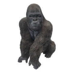 Dekofigur Gorilla, Grau, Höhe Ca. 56 Cm