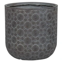 Pflanzgefäß 'Chester 02', Dunkelgrau