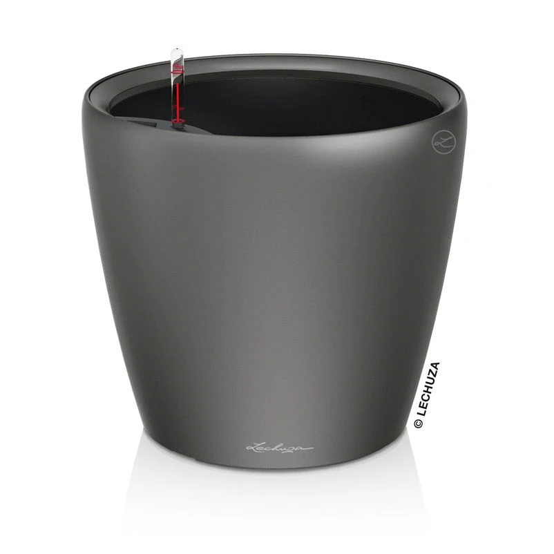 LECHUZA Classico Premium LS, All-in-One-Set, Anthrazit-metallic, Ø 28 Cm H:26 Cm – Bild 2