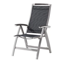 Sieger Exklusiv Klappsessel Trento Graphit, Bezug Grau