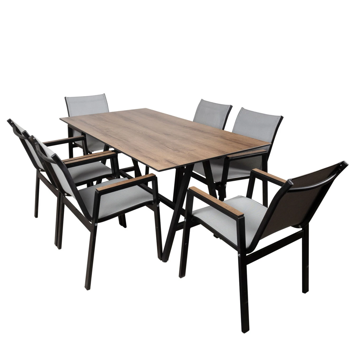 Stapelsessel, Schwarz, Grau, Ca. 86 X 66 X 56 Cm – Bild 5