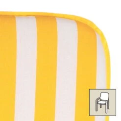 Best Niederlehnerauflage Gelb/weiß, Ca. 100 X 50 Cm