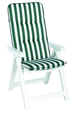 Best Niederlehnerauflage Grün/weiß, Ca. 100 X 50 Cm