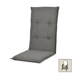 Doppler Hochlehnerauflage Anthrazit, Ca. 119x48x6 Cm
