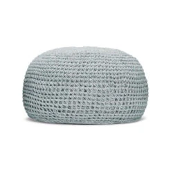 Best Pouf 'Ronda', Soft Blue, Ca. 55 X 55 X 41 Cm