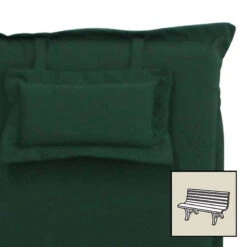 Bankauflage 'Mary Valentine Olivia 61', Grün, Ca. 140 X 45 X 6,5 Cm