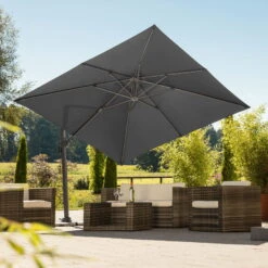 Pendelschirm, 'Rhodos Twist', Ca. 300 X 300 Cm