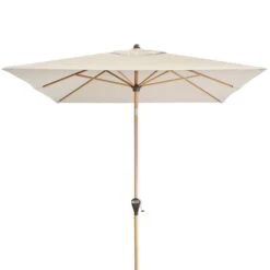 Doppler Kurbelschirm 'Alu-Wood Ultra', Ca. 300 X 200 Cm, Natur