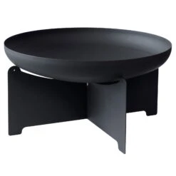 Edelstahl- Feuerstelle 'X 70', Schwarz, 40 X 75 Cm