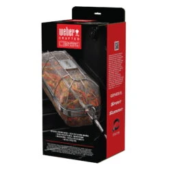 Weber Drehspießkorb, Grau, Stahl, Ca. 19 X 20 X 48 Cm