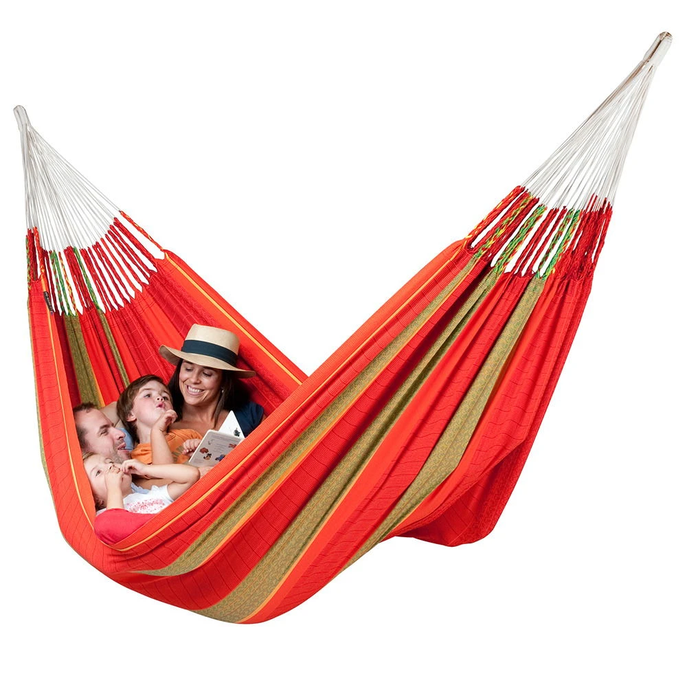 LA SIESTA Hängematte Kingsize Flora Chili, Aus Bio-Baumwolle – Bild 2